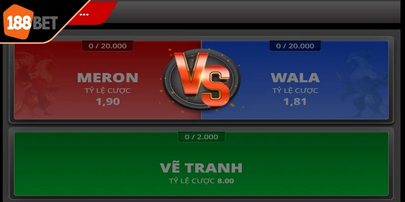 Kèo Wala là lựa chọn cược cho chiến kê yếu hơn trong trận 