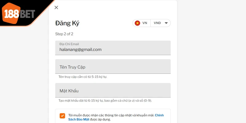 Tuyệt đối bet thủ không cung cấp thông tin đăng nhập cho người khác